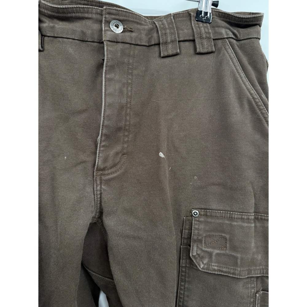 Duluth Trading Co 36x34 Flex Fire Hose Cargo Pants Mens Brown Fleece Lined Work - Picture 4 of 9